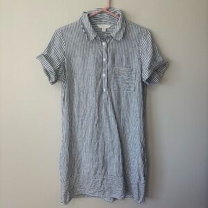 Garnet Hill Linen Shirt Dress M